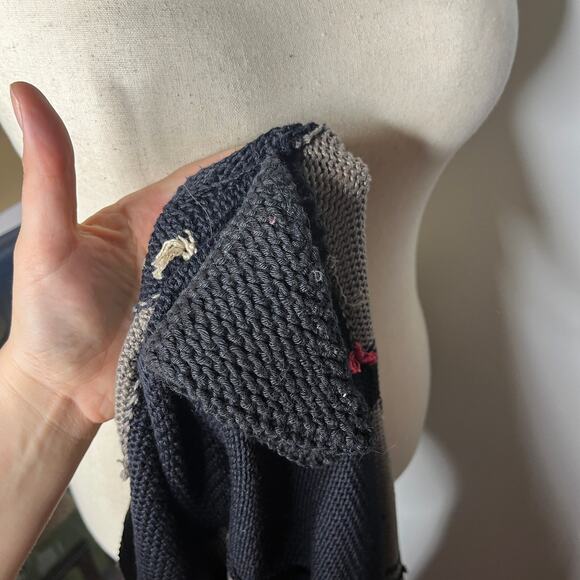 Sandra Miller Sweater Sz Medium Hand Loomed Cardigan Contemporary - Picture 8 of 9